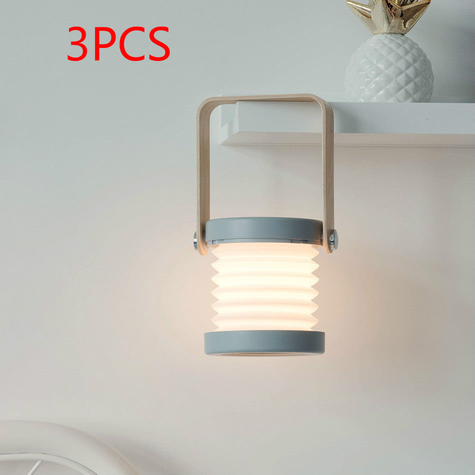Foldable Touch Dimmable Reading LED Night Light Portable Lantern Lamp USB Rechargeable For Home Decor - SANDO 