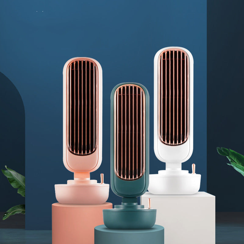 Humidifier Fan 2 in 1 Portable Desktop Mini Fan Humidifier USB Charging Silent Adjustable Spray Office household Cooling Fan - SANDO 