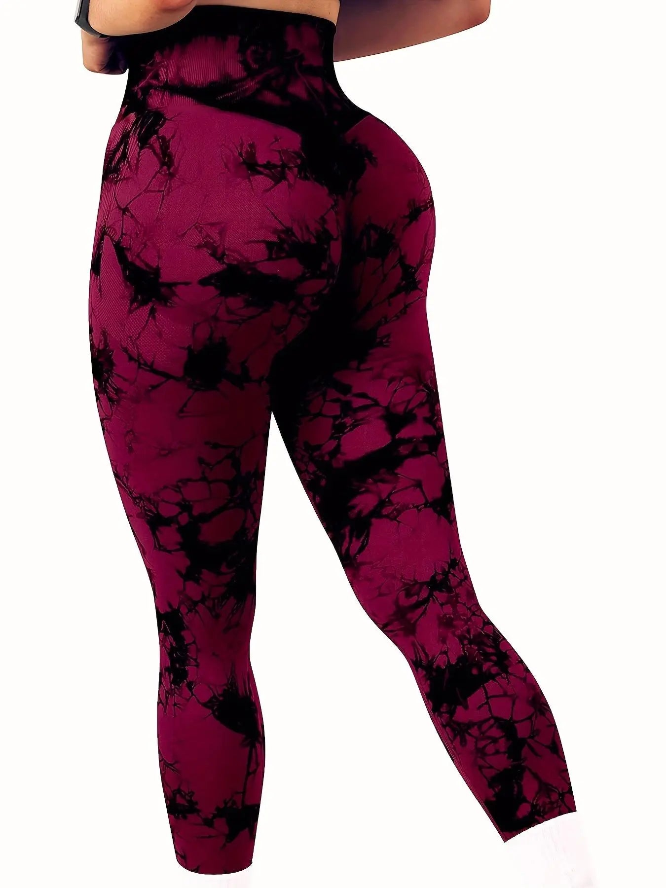 Sporty Women'S High Waist Ruched Sports Leggings, Sport Plain High Stretch Seamless Skinny Pants for Yoga Running Gym Workout, Ladies Sportswear Clothing for Indoor Outdoor Wear, Please Purchase a Size Up