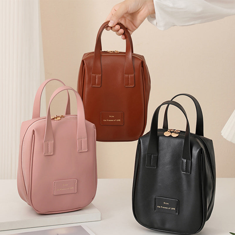 Handle-top Cosmetic Bag Ins Fashion Shell-shaped Handbag Toiletry Bags Travel High Capacity Portable Storage Make Up Bag - SANDO 