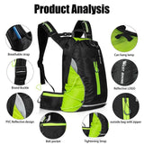 WEST BIKING Waterproof Bicycle Bags Outdoor Sports Backpack Breathable Men Women Bike Bag Cycling Backpack - SANDO 